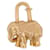 Other jewelry Hermès RARE HERMES PADLOCK CHARM ELEPHANT GOLD METAL PENDANT KEY RING GOLDEN PADLOCK  ref.1239323
