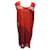 Hermès NOVO VESTIDO HERMES TWILLAINE CONSTELAÇÕES H622830DE9T42 eu 42 Vestido de seda Vermelho  ref.1239334