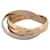 CARTIER TRINITY PM RING 3 ORS CRB4086100 T53 YELLOW GOLD ROSE WHITE 18K RING Golden  ref.1239337