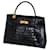 Hermès Very beautiful Hermes Kelly Bag 32 cm in crocodile notilus porosus. Black Exotic leather  ref.1240057