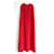 Valentino Red Cape Gown Dress Silk  ref.1240153