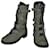 Giuseppe Zanotti Short boots Black Khaki Leather Cloth  ref.1240170