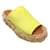 Sandali slide in pelle gialla e rafia Robert Clergerie Giallo  ref.1240249