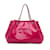 Borsa a fisarmonica Ligne con rossetto in vernice rosa Chanel Pelle  ref.1240283