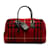 Red Burberry Wool House Check Overnight Bag  ref.1240292