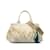 White Prada Feather-Trimmed Canapa Satchel Cloth  ref.1240295