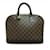 Brown Louis Vuitton Damier Ebene Alma PM Handbag Braun Leder  ref.1240332