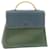 LOEWE Hand Bag Leather Green Blue Auth ar6429  ref.1240551