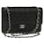 Bolsa de ombro CHANEL Caviar Skin forrada com aba grande Matelasse Black Auth 29507UMA Preto Couro  ref.1240604