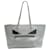 Fendi Light Grey Leather Tote with Mirror "Monster Eyes"  ref.1240752