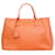 Prada Saffiano Luxe Orange Tote Bag Leather  ref.1240767