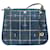 Loro Piana Leather and Suede Dark Blue Checked Shoulder Bag Navy blue  ref.1240779