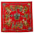 Hermès Lenço de seda Hermes Red Les Fetes du Roi Soleil Vermelho Pano  ref.1240912