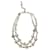 Chanel CC Acryl 2 Strang-Halskette aus weißen Perlen  ref.1240974