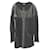 Chanel 2012 Wool & Leather Sweater Dress Coat Black  ref.1241034
