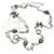 Chanel 12P CC White Grey Pearl Necklace Silvery Metal  ref.1241043