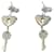 DOLCE & GABBANA steel heart key logo earrings Silvery  ref.1241085