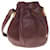 CARTIER Shoulder Bag Leather Wine Red Auth 65858  ref.1241261
