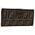FENDI Zucca Canvas Long Wallet Black Brown Auth yk10582  ref.1241355