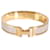 Hermès Marron Glacé Enamel Gold Clic H Bracelet Plaqué or  ref.1241477