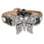 Bracelet papillon Gucci en cuir et métal de base  ref.1241492