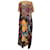 Maxi abito Camilla in seta stampata con decorazioni multicolori Multicolore  ref.1242096
