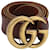 Cinturón con hebilla Gucci GG en cuero marrón Castaño Becerro  ref.1242287