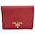 Prada Small Bi-Fold Wallet in Red Saffiano Leather  ref.1242293