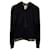 Versace Sweat à capuche zippé à bordure Greca en polyester noir  ref.1242296