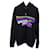 Sudadera con capucha y logo arcoíris de Balmain en algodón negro  ref.1242310