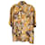 Camisa con estampado de fragmentos Fendi en seda amarilla Amarillo  ref.1242311