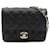 Chanel Bolsa Mini Quadrada Clássica Caviar com Aba Couro  ref.1242381
