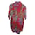 Camisa Dolce & Gabbana com estampa floral de glicínia vermelha. Vermelho Multicor Roxo Algodão  ref.1242523
