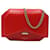 Givenchy Borsa rossa con patta tagliata a fiocco Rosso Pelle  ref.1242639