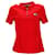 Tommy Hilfiger Womens Tommy Badge Pique Polo in Red Cotton  ref.1242673
