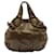 Gucci Vintage dunkelbraune Hobo Bag mit goldenen Elementen Leder  ref.1242699