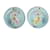 Autre Marque Juego de 2 platos grandes de cerámica de la década de 1850 de Paul Duboy. Multicolor Cerámico  ref.1242823