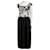 Vera Wang Vestido de noche bordado con falda de tul Negro Gris Encaje  ref.1242832