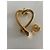 Escada Set Collana Grande Cuore e Spilla Dorata in Acciaio D'oro - vista 4