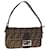 FENDI Zucca Canvas Mamma Baguette Umhängetasche Braun Schwarz Auth yk10477 Leinwand  ref.1242898