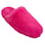 Mules de pelúcia de pele sintética rosa Fluo Balenciaga Pele sintetica  ref.1243191