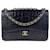 Chanel Bolsa Jumbo Classic Azul Profundo com Aba Única Couros exóticos  ref.1243234