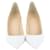 Christian Louboutin White Embossed Pointed Toepumps Leather  ref.1243241