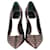 Dior Black/Brown Cherie Pointed Toe Pumps Exotic leather  ref.1243242