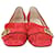 Gucci Red Gg Marmont Fringe Detail Pumps Suede  ref.1243251