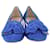 Bow Zapatos planos para fumar con lazo azul de Prada Suecia  ref.1243261