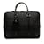 Black Burberry Tonal Check Business Bag Leather  ref.1243297