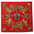 Hermès Sciarpe di seta rosse Hermes Les Fetes du Roi Soleil Rosso  ref.1243298