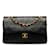 Black Chanel Small Classic Lambskin lined Flap Shoulder Bag Leather  ref.1243301