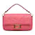 Rosa Fendi mittelgroße geprägte FF-Baguette-Umhängetasche Pink Leder  ref.1243311